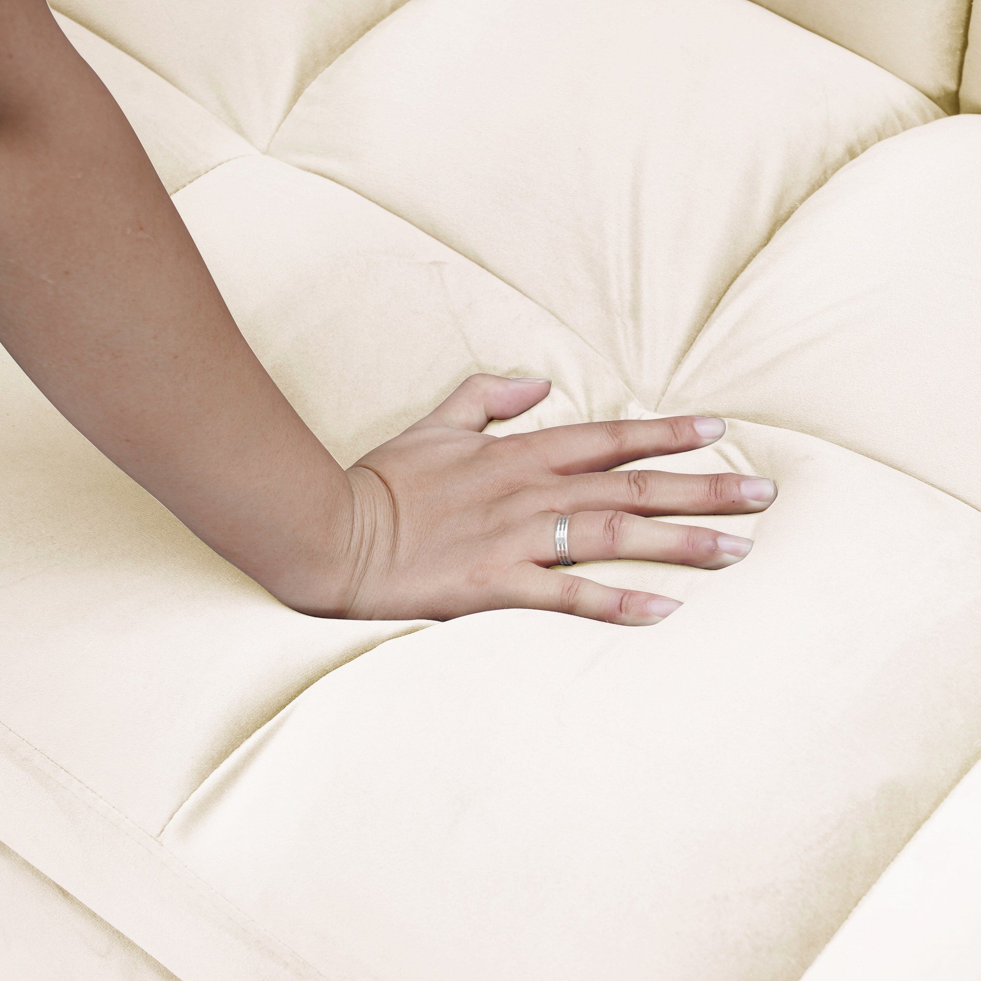 Canapé-lit convertible 3 en 1 en velours 64,96 avec dossier réglable, poche de rangement et capacité de charge de 227 kg