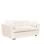 Canapé-lit convertible 3 en 1 en velours 64,96 avec dossier réglable, poche de rangement et capacité de charge de 227 kg