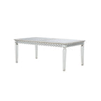 ACME Varian Mirrored & Antique Platinum Dining Table (78L) Model 66155