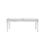 ACME Varian Mirrored & Antique Platinum Dining Table (78L) Model 66155