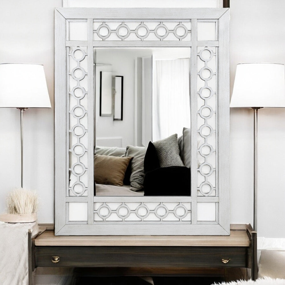 ACME Varian Mirrored & Antique Platinum Mirror Model 66158