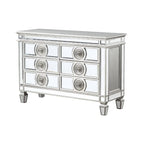 ACME Varian Mirrored & Antique Platinum Server Model 66159
