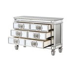 ACME Varian Mirrored & Antique Platinum Server Model 66159