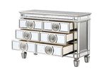 ACME Varian Mirrored & Antique Platinum Server Model 66159