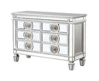 ACME Varian Mirrored & Antique Platinum Server Model 66159