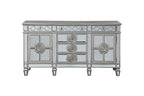 ACME Varian Mirrored & Antique Platinum Server Model 66164