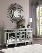 ACME Varian Mirrored & Antique Platinum Server Model 66164