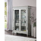 ACME Varian Mirrored & Antique Platinum Curio Model 66166