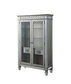 ACME Varian Mirrored & Antique Platinum Curio Model 66166