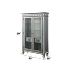 ACME Varian Mirrored & Antique Platinum Curio Model 66166
