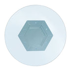 ACME Noralie Mirrored Faux Diamonds & Clear Glass Dining Table Model 71285