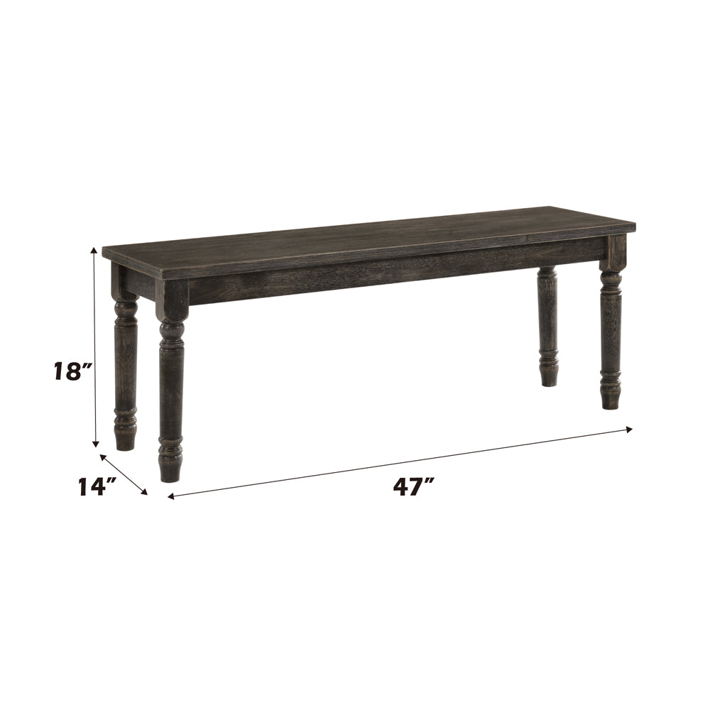ACME Claudia II Weathered Gray Bench Model 71883