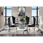 ACME Noralie Mirrored & Faux Diamonds Dining Table Model 72140