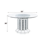 ACME Noralie Mirrored & Faux Diamonds Dining Table Model 72140
