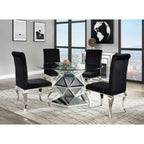 ACME Noralie Mirrored & Faux Diamonds Dining Table Model 72145