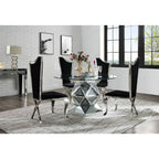 ACME Noralie Mirrored & Faux Diamonds Dining Table Model 72145