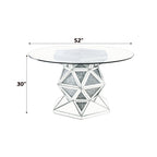 ACME Noralie Mirrored & Faux Diamonds Dining Table Model 72145