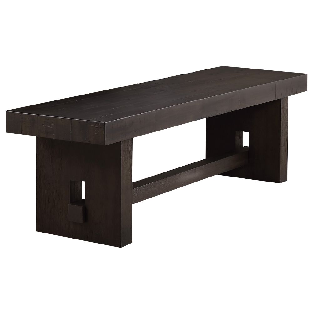 ACME Haddie Distressed Walnut Bench Model 72213
