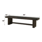 ACME Haddie Distressed Walnut Bench Model 72213