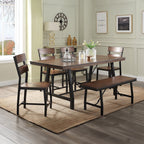 ACME Mariatu Oak & Black Bench Model 72458