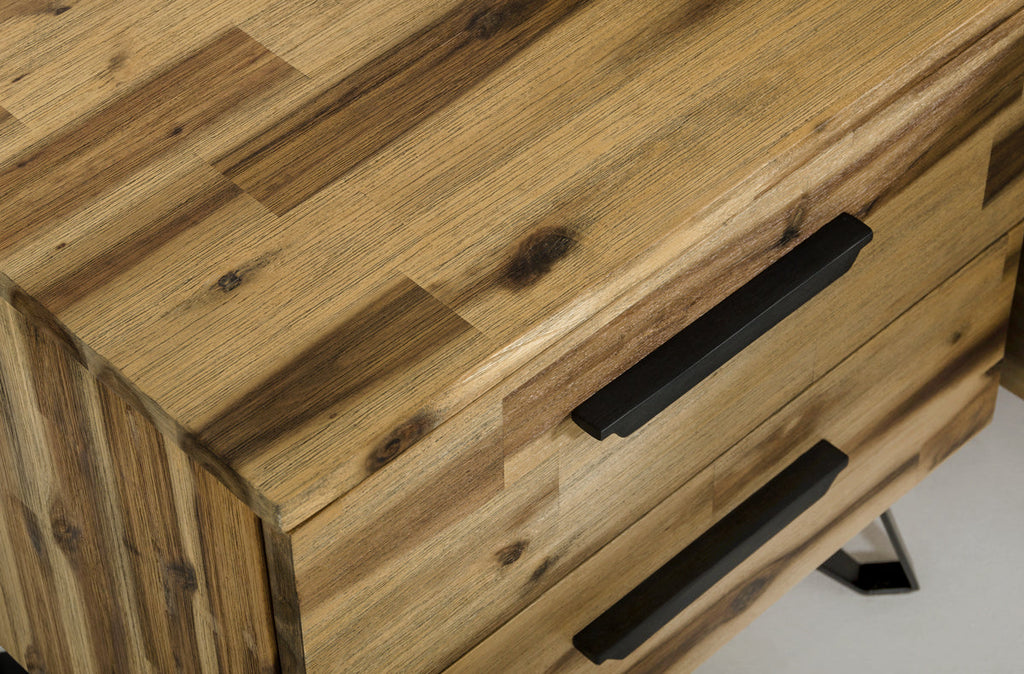 Modrest Sala Modern Light Wood Dresser & Mirror Set Model VGWHSALA-DRSM