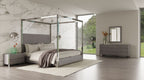 Modrest Arlene Modern Grey Elm & Stainless Steel Bedroom Set Model VGVCBD008A-SET