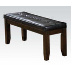 ACME Urbana Black Synthetic Leather & Espresso Bench Model 74625