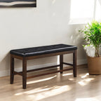 ACME Urbana Black Synthetic Leather & Espresso Counter Height Bench Model 74634