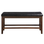 ACME Urbana Black Synthetic Leather & Espresso Counter Height Bench Model 74634