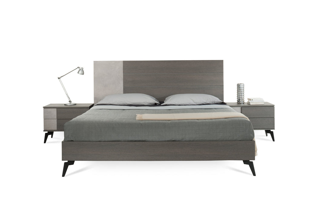 Nova Domus Palermo Italian Modern Faux Concrete & Grey Bedroom Set Model VGACPALERMO-SET