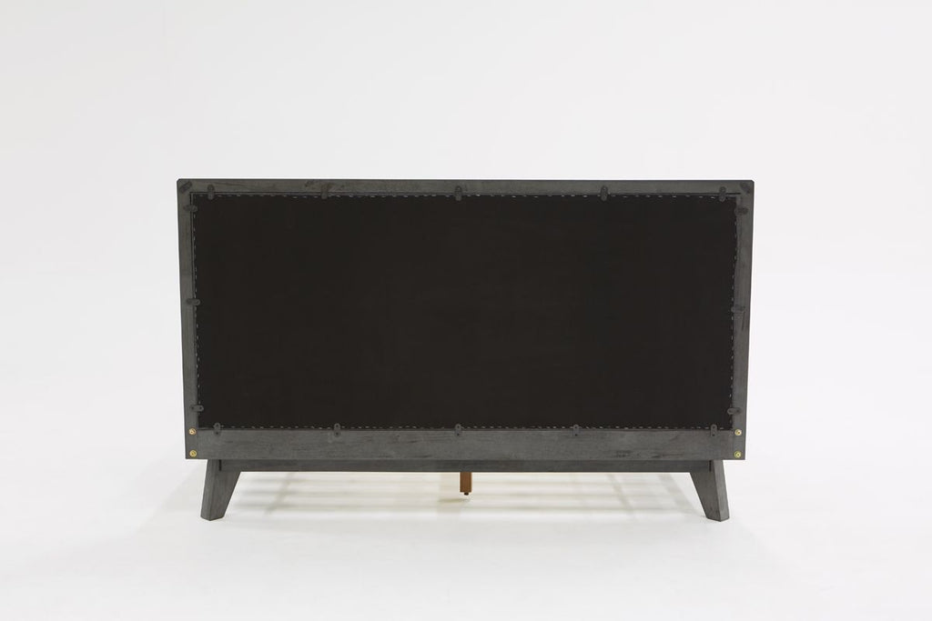 Lit California King Nova Domus Soria Gris Moderne Lavé, modèle VGMABR-32-BED-GRY-CK