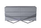 Modrest Duke Modern Grey & Black Gun Chrome Dresser Model VGVCJ1811-D-GRY