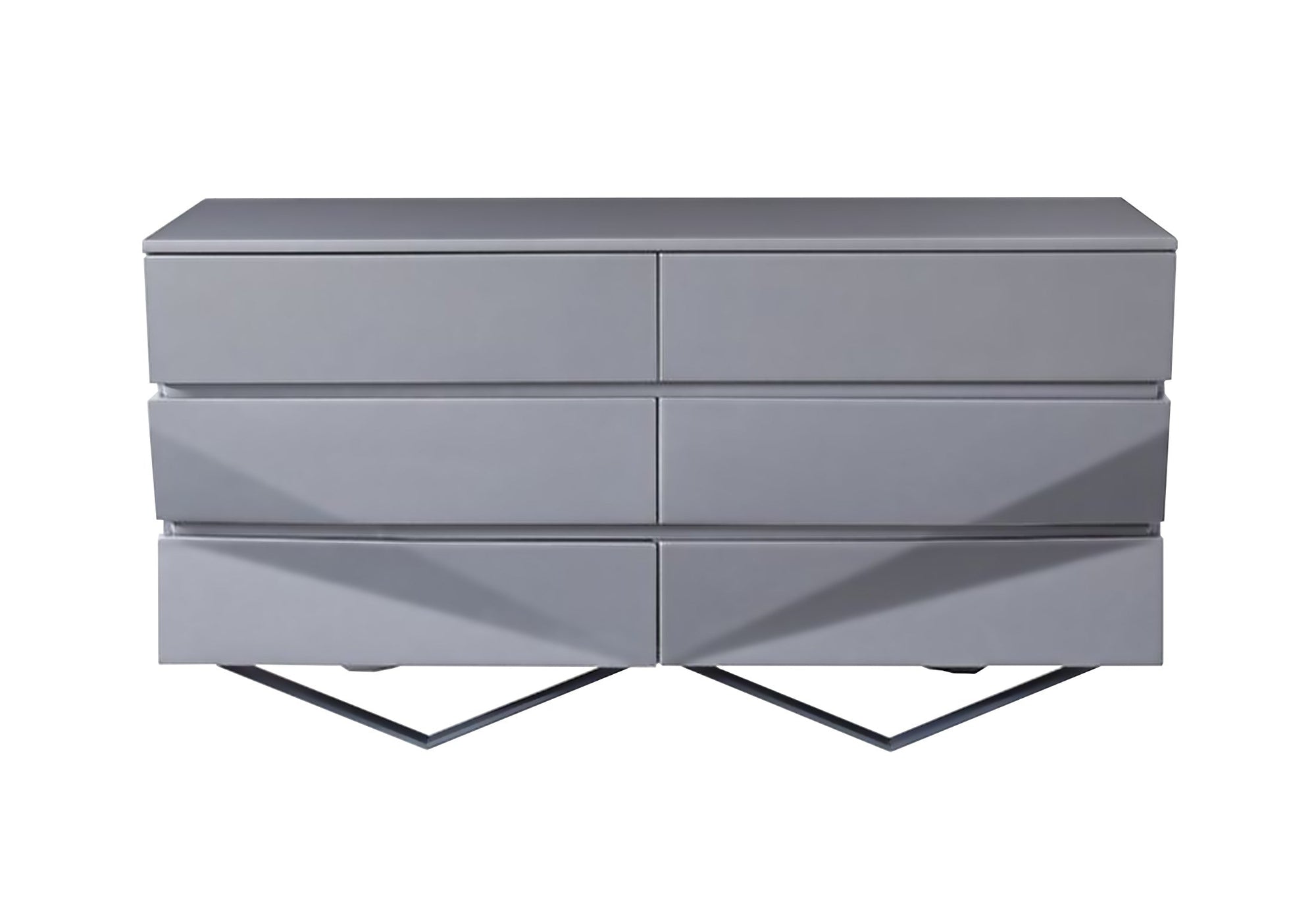 Modrest Duke Modern Grey & Black Gun Chrome Dresser Model VGVCJ1811-D-GRY