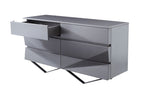 Modrest Duke Modern Grey & Black Gun Chrome Dresser Model VGVCJ1811-D-GRY
