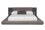 Lit Eastern King Nova Domus Jagger gris moderne, modèle VGMABR-55-GRY-BED-EK