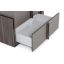Nova Domus Lucia Italian Modern Matte Grey  |  Elm Grey Bed & 2 Nightstands Set Model VGACLUCIA-BEDNS-SET