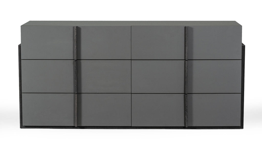 Nova Domus Lucia Italian Modern Elm And Matte Grey Dresser Model VGACLUCIA-DRS-GRY