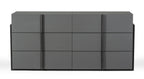 Nova Domus Lucia Italian Modern Elm And Matte Grey Dresser Model VGACLUCIA-DRS-GRY