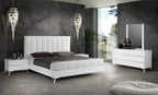 Nova Domus Angela Italian Modern White Eco Leather Bedroom Set Model VGACANGELA-SET