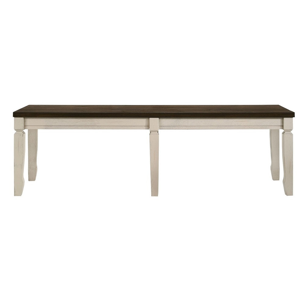 ACME Fedele Weathered Oak & Cream Bench Model 77193