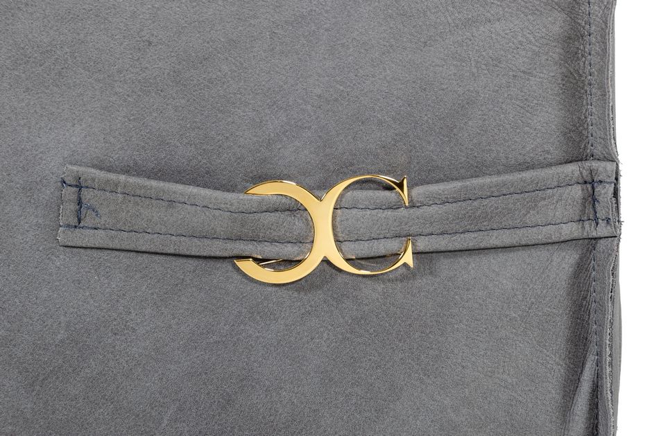 Lit California King Lamod Italia Hollywood, modèle contemporain italien en cuir gris, référence VGDDHOLLYWOOD-EK-CK