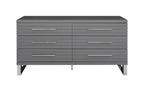 Modrest Splendor Grey High Gloss Slatted Dresser Model VGVCJ20256-D-GREY-DRS
