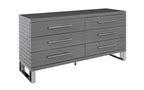 Modrest Splendor Grey High Gloss Slatted Dresser Model VGVCJ20256-D-GREY-DRS