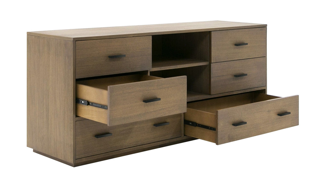 Nova Domus Fantasia Contemporary Walnut Dresser Model VGWDHL-W03-DRS-LTWLT