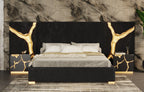 Modrest Aspen Modern Black & Gold Bed With Nightstands Model VGVCBD1801-BLK-BED-2NS-SET