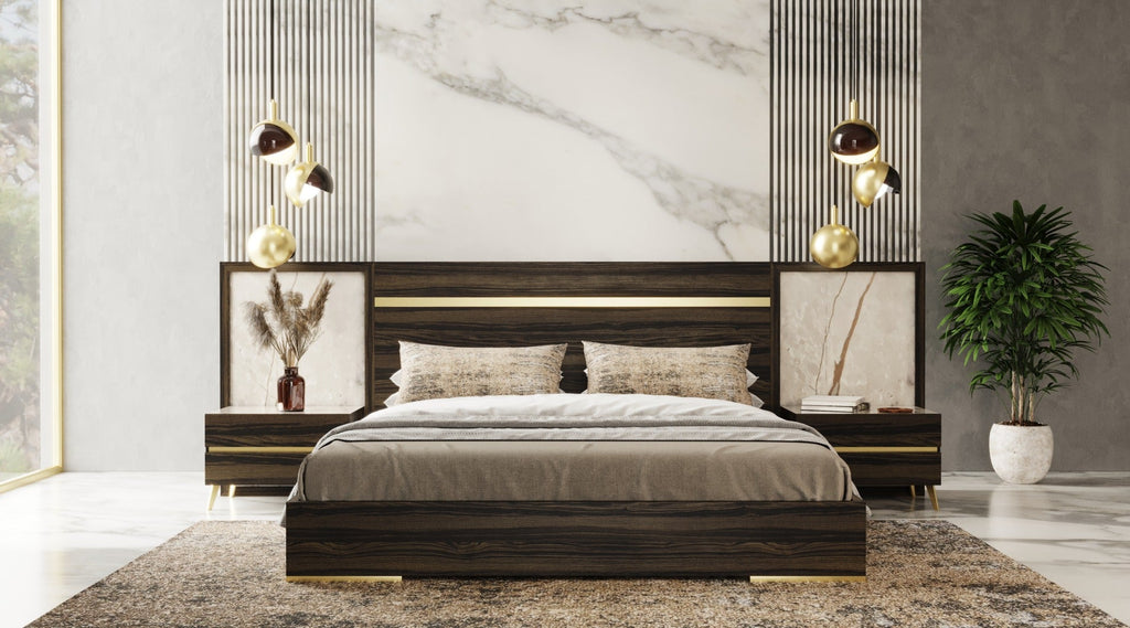 Nova Domus Velondra Modern Eucalypto & Marble Bedroom Set Model VGACVELONDRA-BED-SET