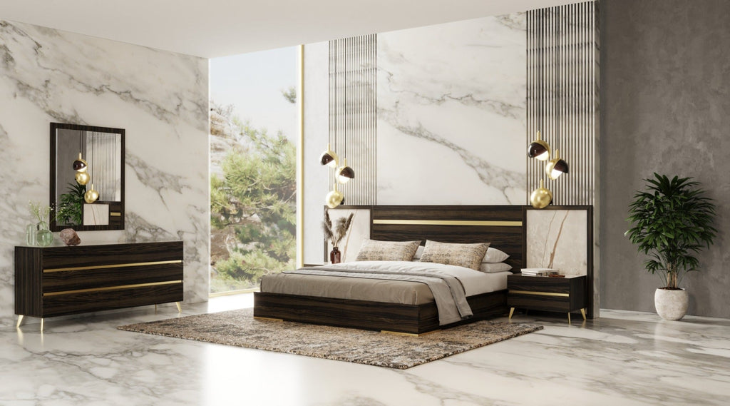 Nova Domus Velondra Modern Eucalypto & Marble Bedroom Set Model VGACVELONDRA-BED-SET