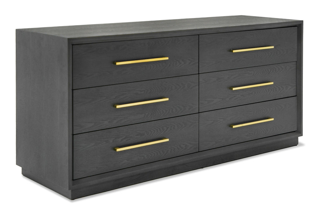 Modrest Manhattan Contemporary Grey And Gold Dresser  Model VGMA-BR-127-DR