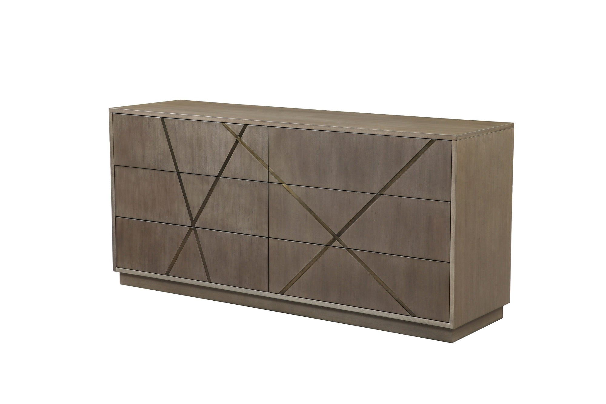 Modrest Nixa Modern Beige Velvet & Brushed Bronze & Birch 4 Piece Bedroom Set Model VGVC-BD1909-4PCSET-BGE