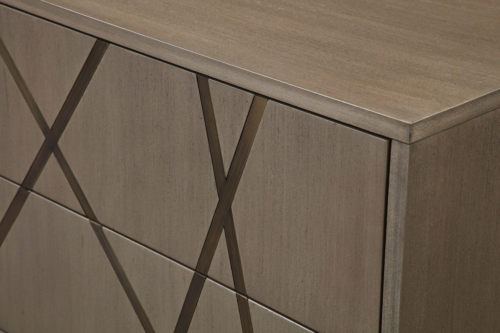 Modrest Nixa Modern Beige Velvet & Brushed Bronze & Birch Bedroom Set Model VGVC-BD1909-SET-BGE